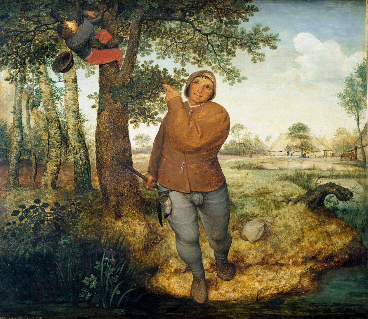 The Nest Thief Painting by Pieter Bruegel the Elder (or Pierre Breugel or Peter Brueghel or Breughel by Pieter Bruegel the Elder