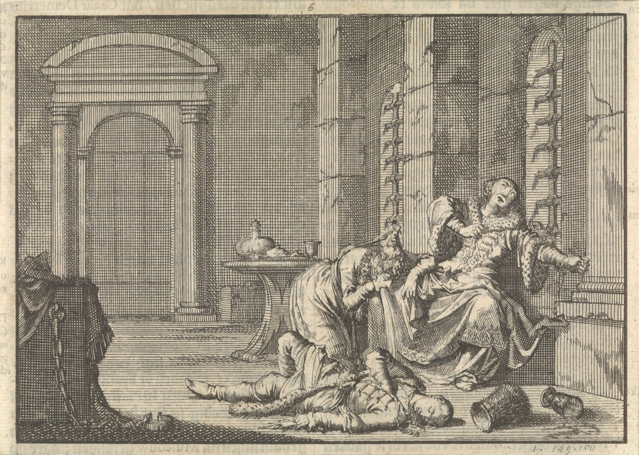 The Death of Tsar Fyodor II Borisovich Godunov by Pieter Van der Aa