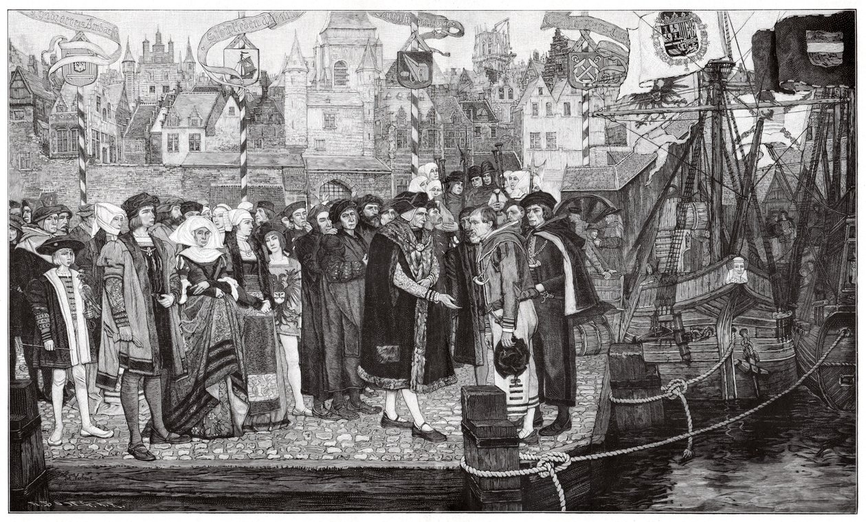 Sugar trade, Antwerp, c1510-20 by Pieter Verhaert