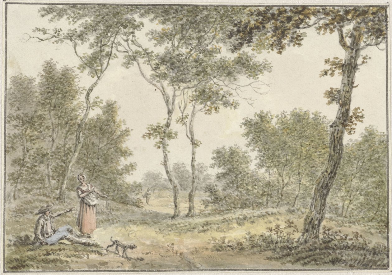 Forest Landscape with Some Figures by Pieter de Goeje