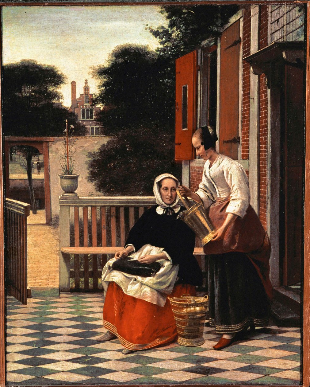 A Lady and Her Servant by Pieter de Hooch