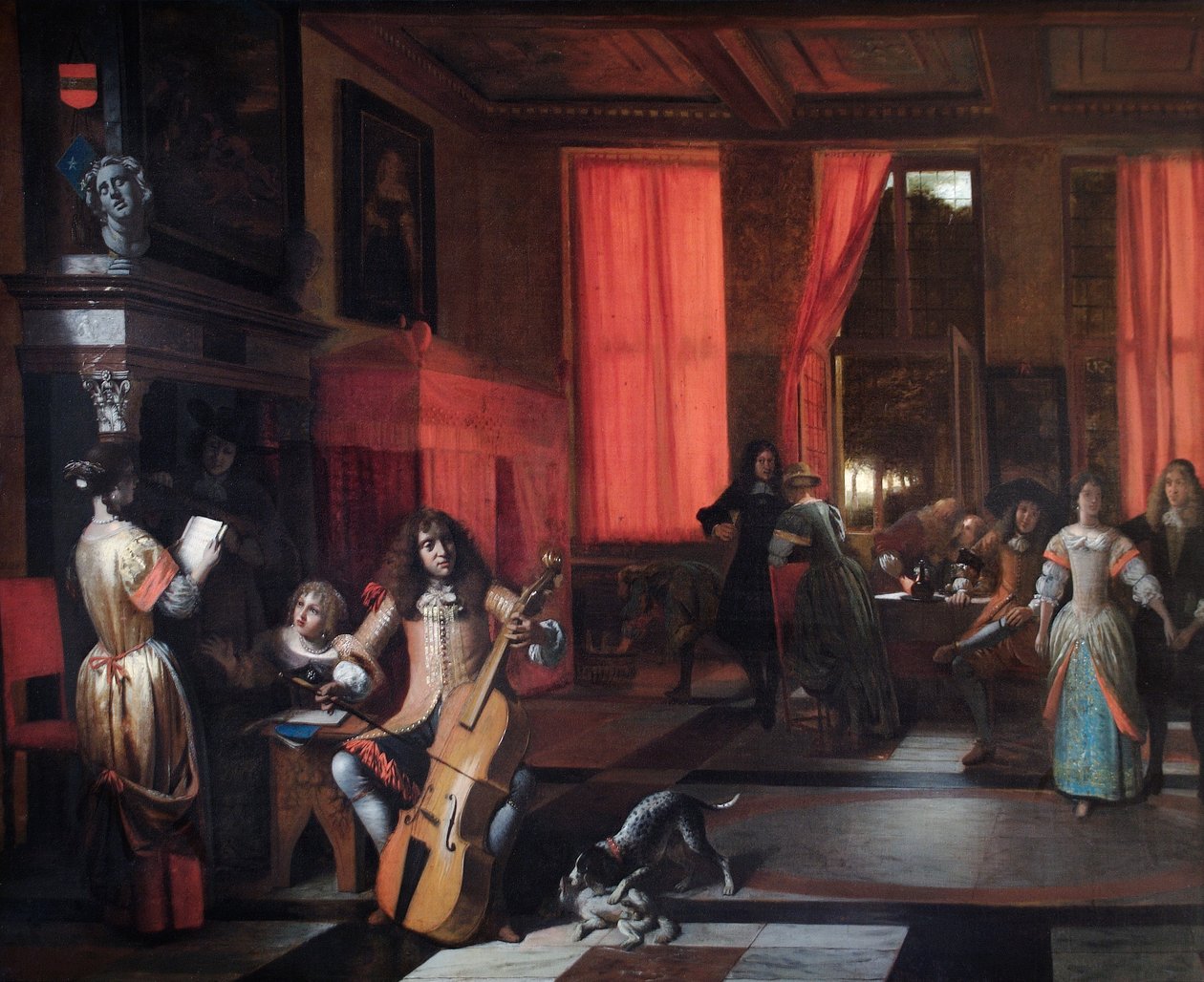 A musical party, c.1675 by Pieter de Hooch