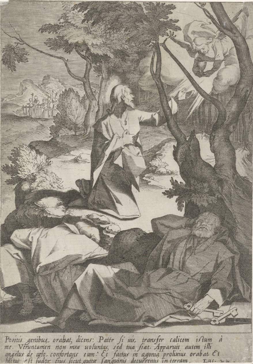 Christ in the Garden of Gethsemane by Pieter de Jode (I)