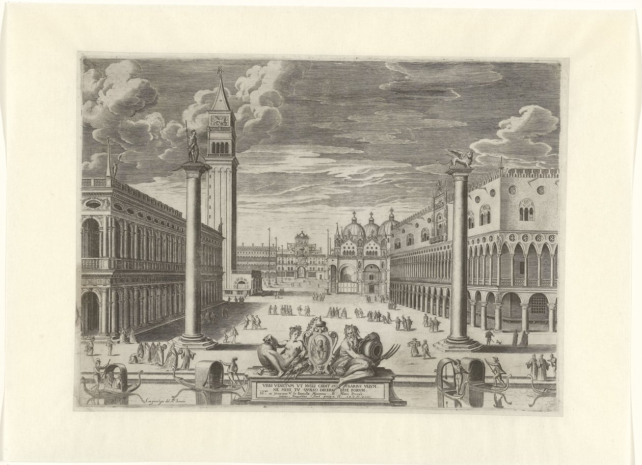 View of Piazzetta in Venice, 1585 by Pieter de Jode (I)