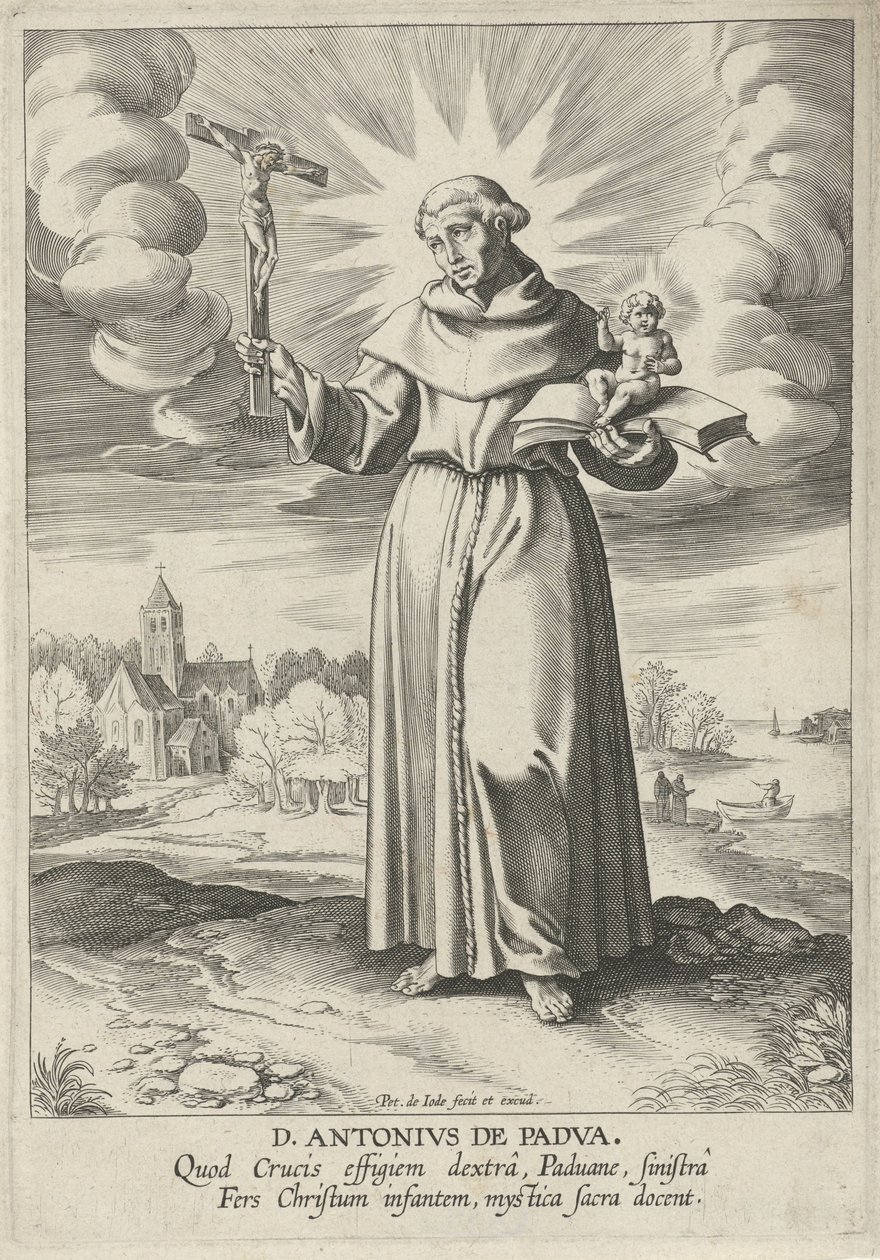 Landscape with Saint Anthony of Padua by Pieter de Jode (I)