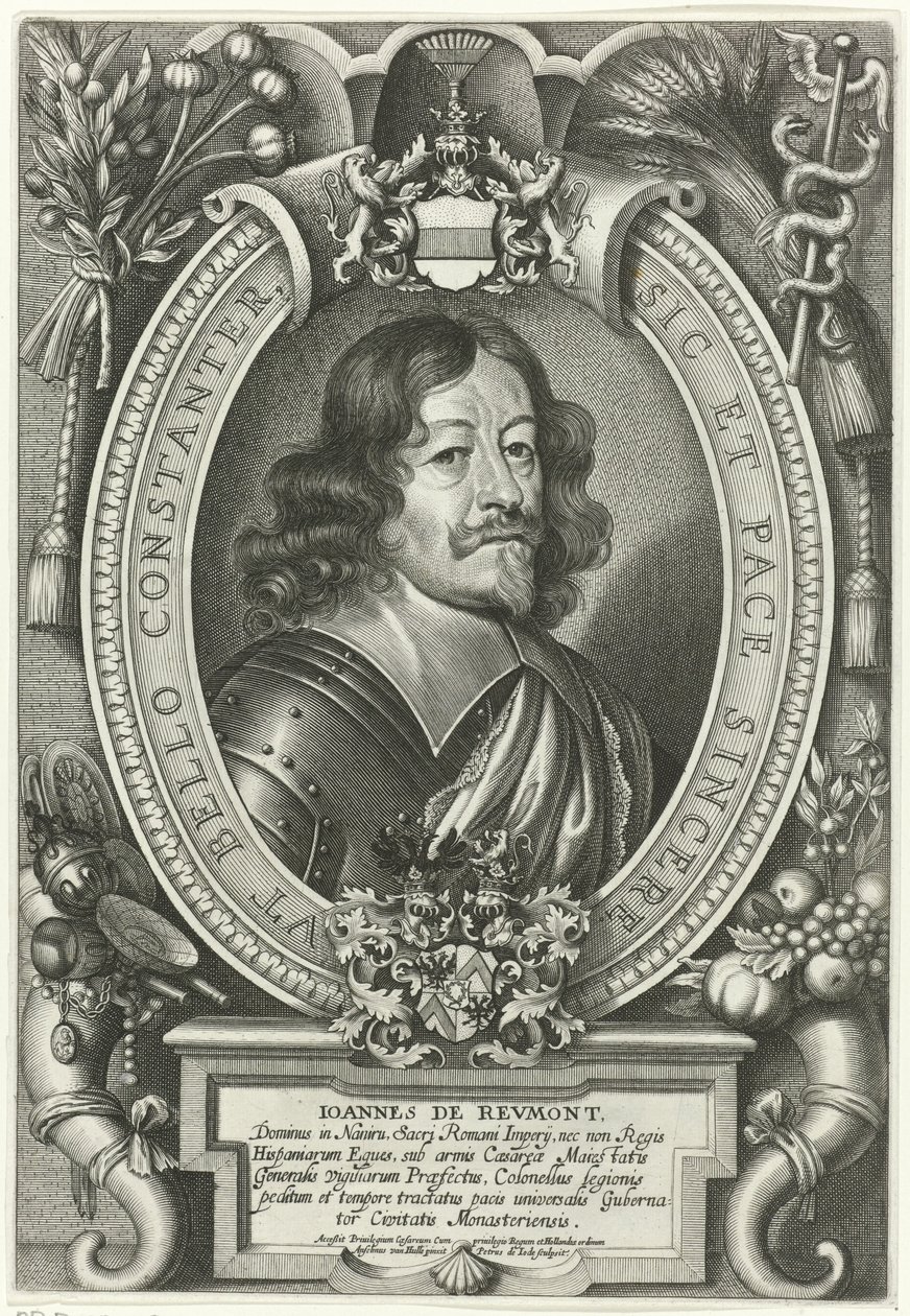 Portrait of Johann von Reumont (Pacificatores Orbis Christiani) by Pieter de Jode (II)