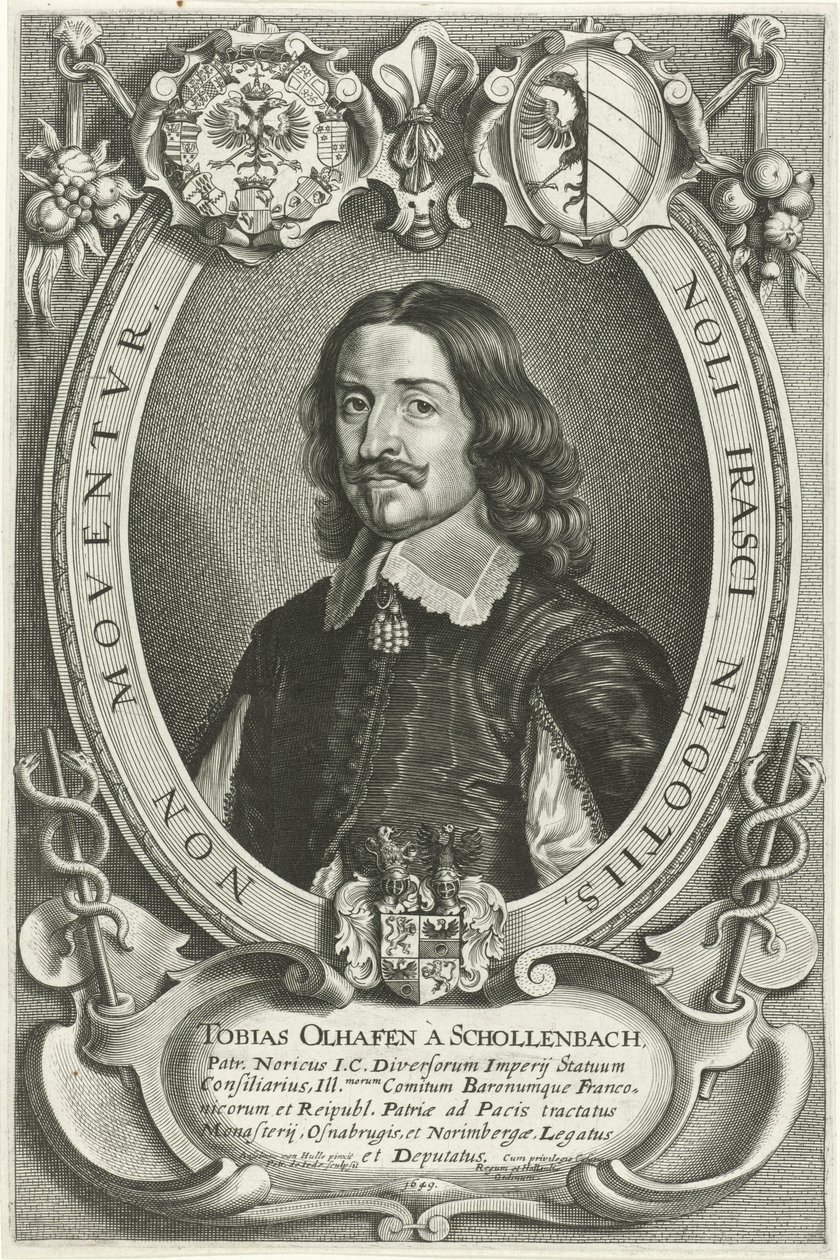 Portrait of Tobias Oelhafen von Schöllenbach by Pieter de Jode (II)