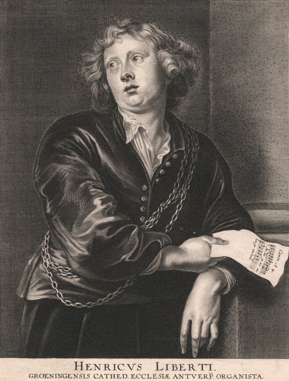 Henricus Liberti, Organist of the Cathedral Church of Antwerp by Pieter de Jode