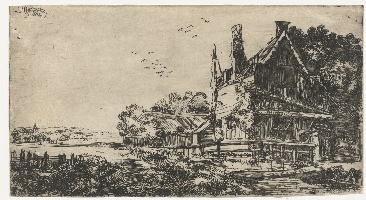House with Three Chimneys by Pieter de With (attributed to)