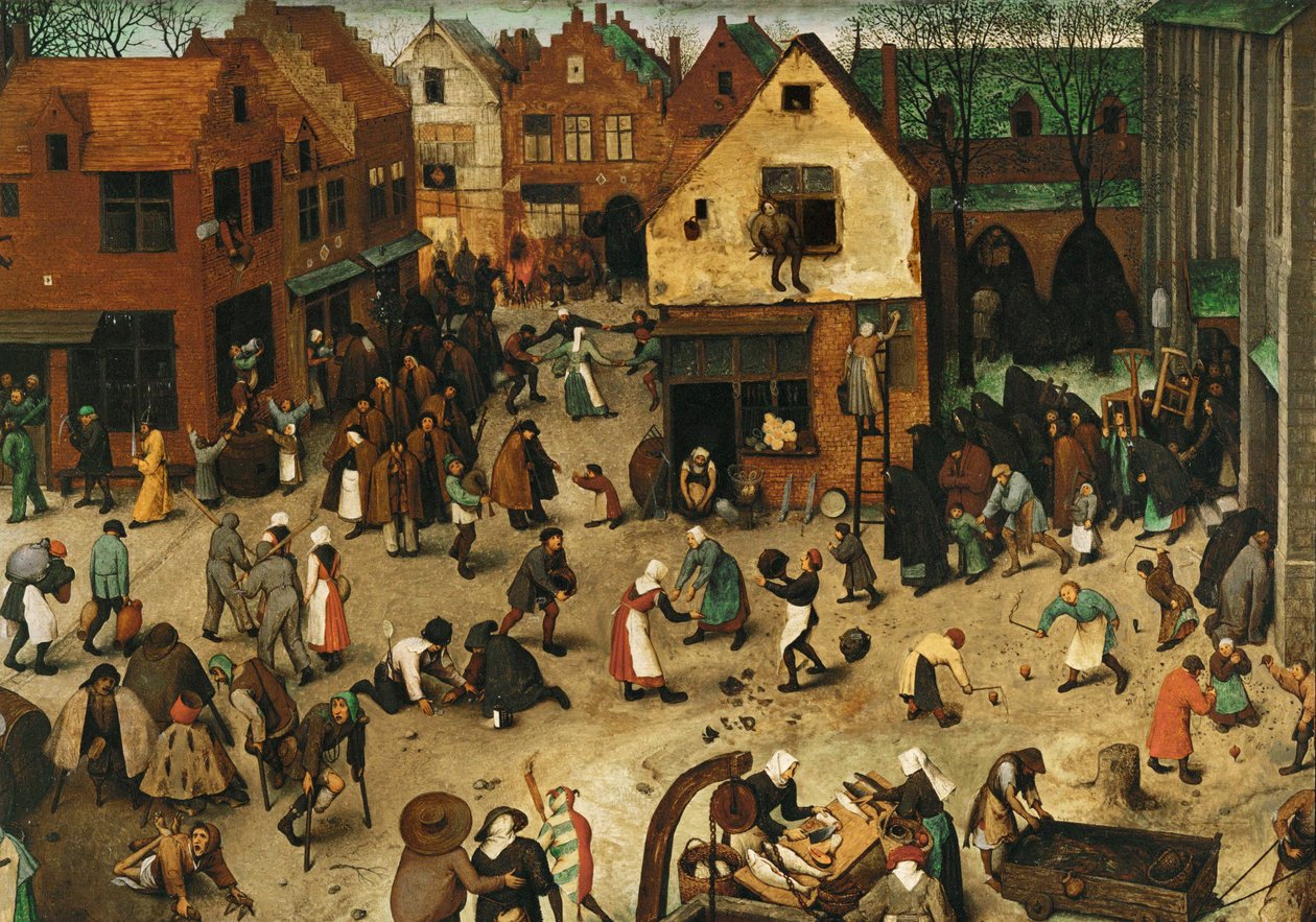 Fight Between Carnival and Lent by Pieter the Elder Bruegel