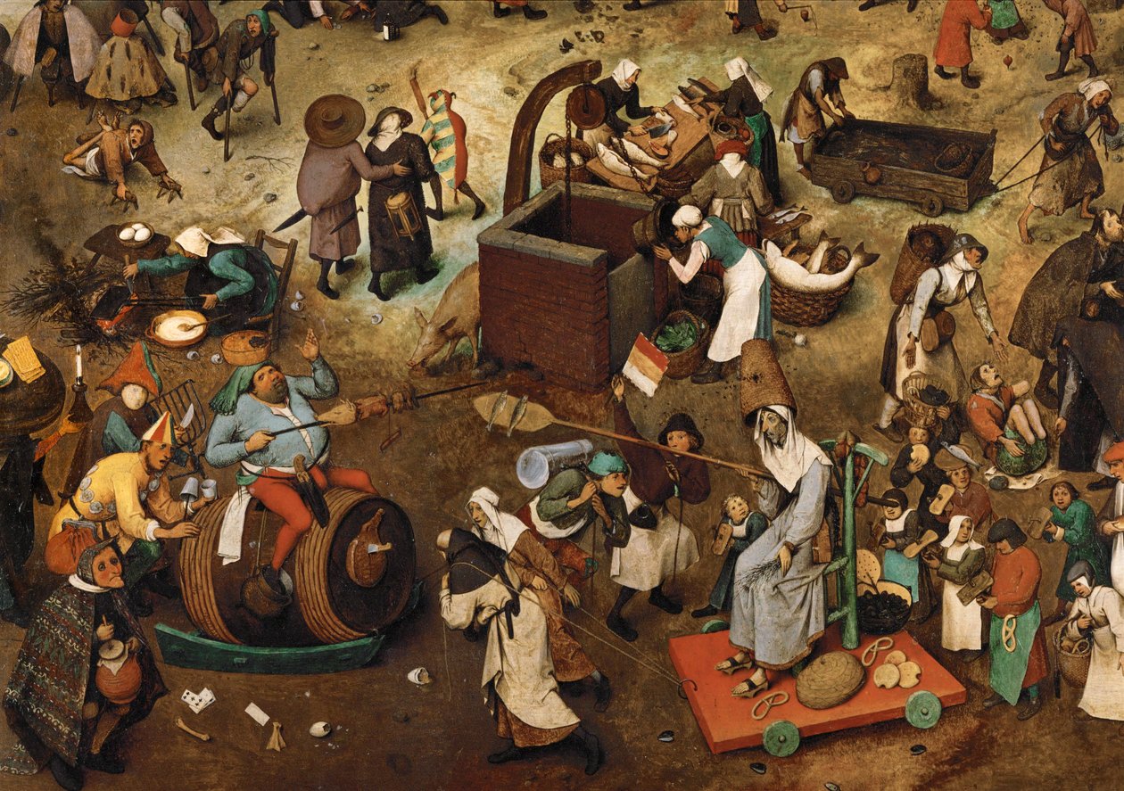 Fight Between Carnival and Lent by Pieter the Elder Bruegel