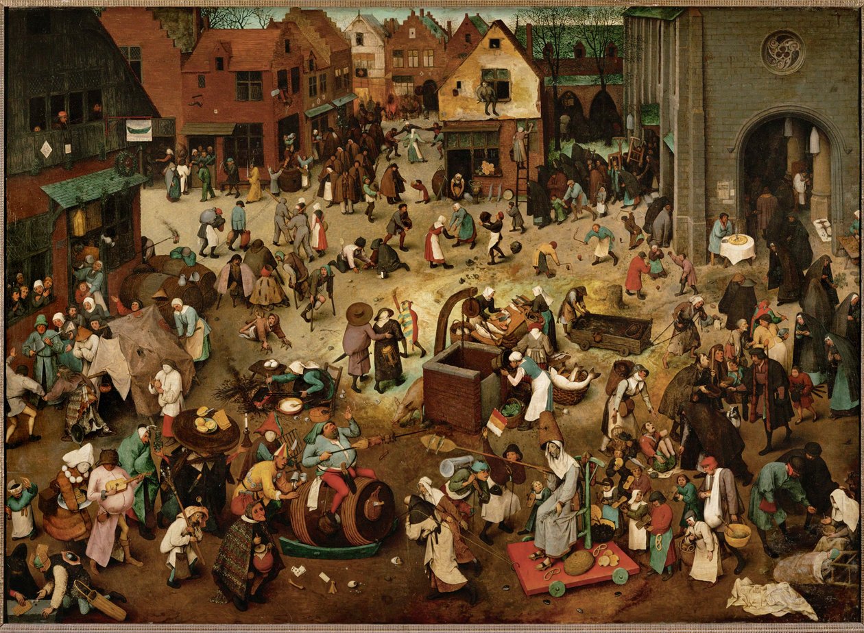 Fight Between Carnival and Lent by Pieter the Elder Bruegel