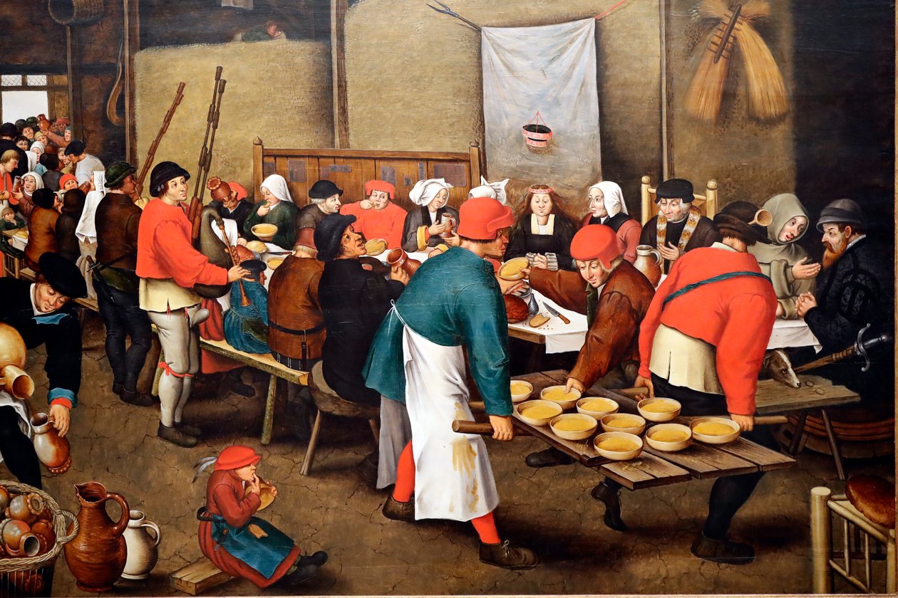 Wedding Feast (or Peasant Wedding) by Pieter Brueghel the Younger by Pieter the Younger Brueghel