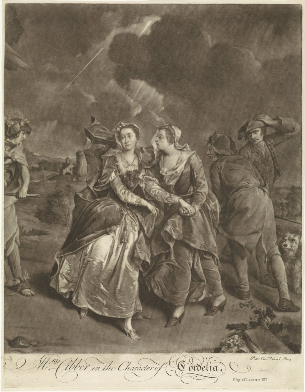 Actress Susannah Maria Cibber as Cordelia by Pieter van Bleeck
