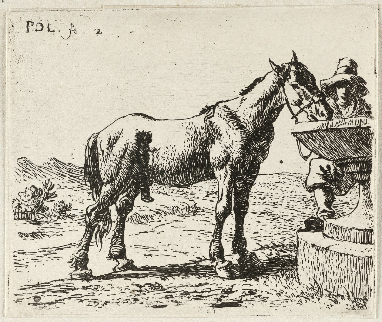 Drinking Horse by Pieter van Laer