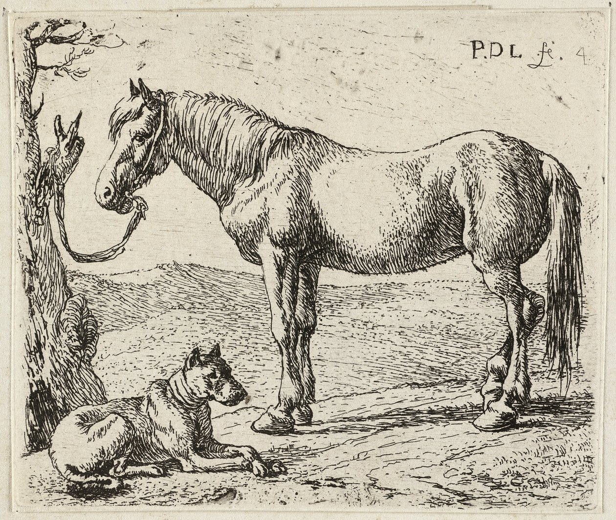 The Horse and the Dog by Pieter van Laer