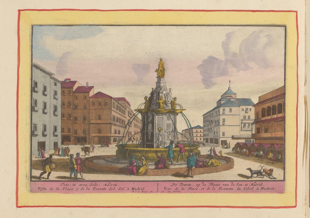 Fountain in the Plaza Puerta del Sol in Madrid by Pieter van den Berge
