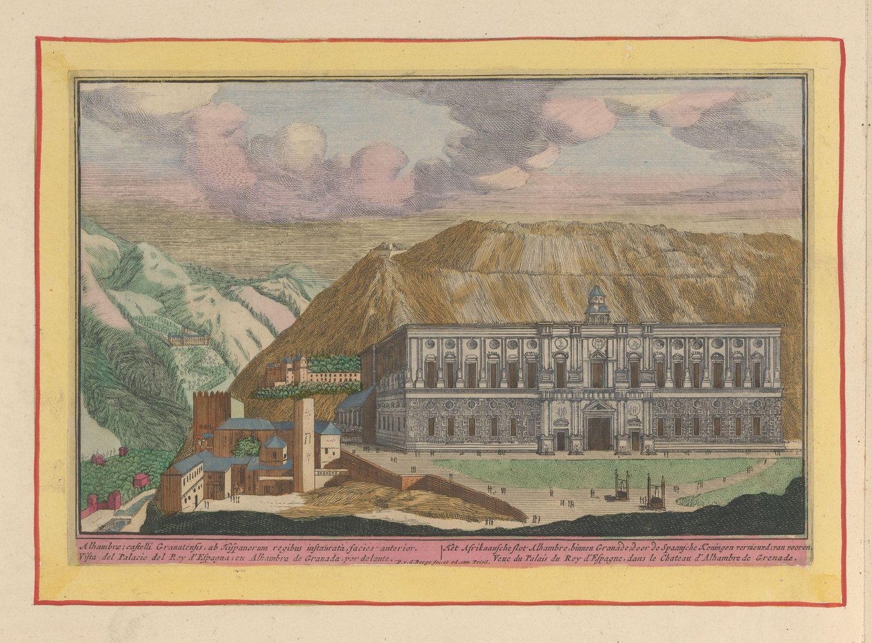 View of the Palace of Charles V in Granada by Pieter van den Berge