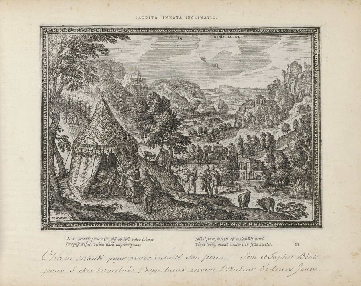 Drunkenness of Noah by Pieter van der Borcht (I)