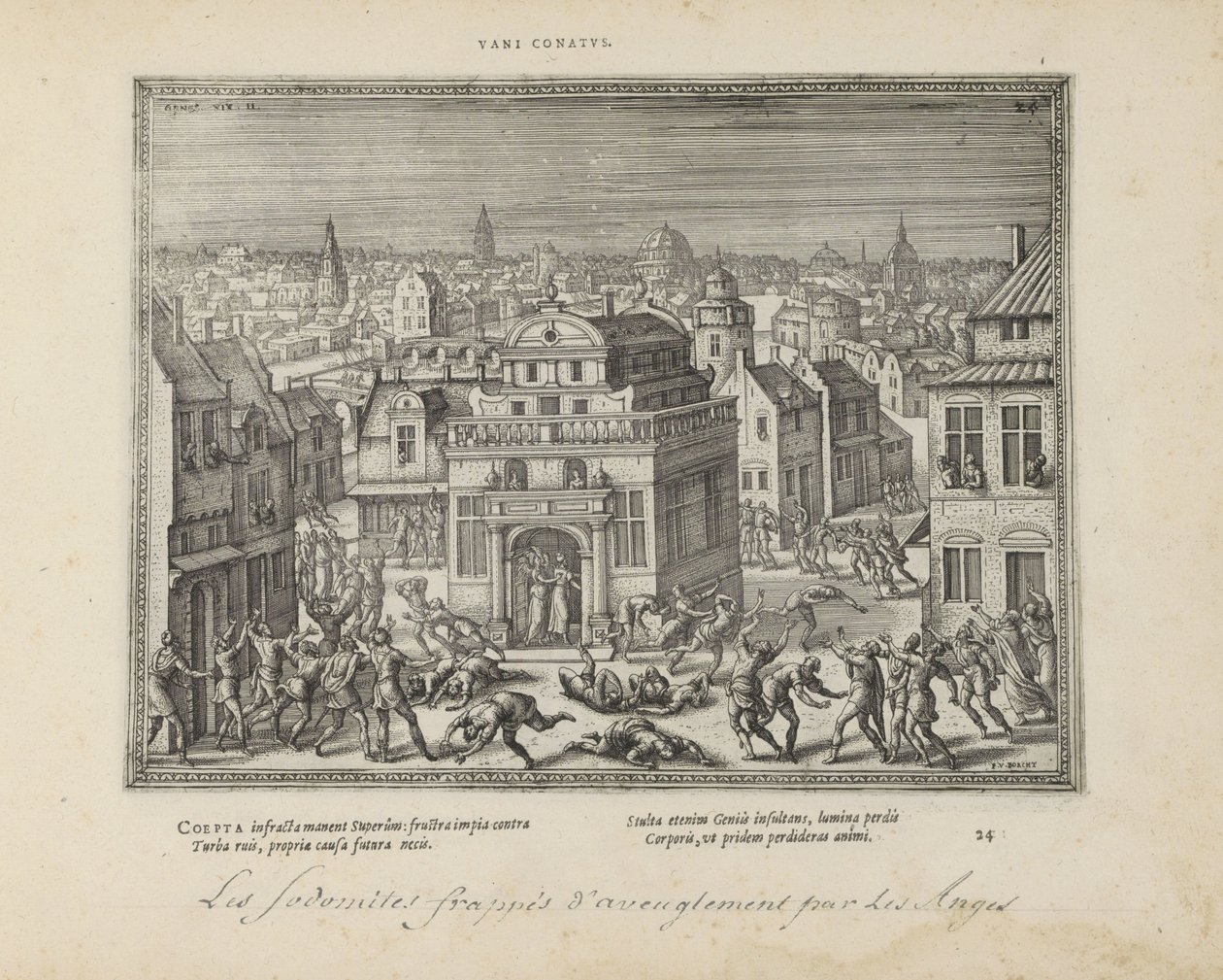 Men of Sodom Struck with Blindness by Pieter van der Borcht (I)