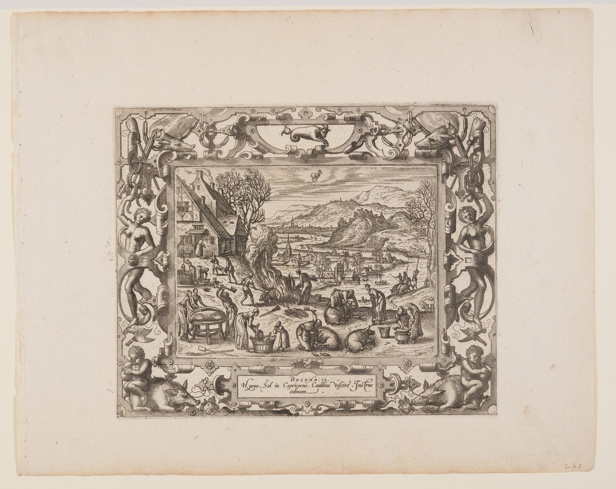 December, from The Twelve Months by Pieter van der Borcht