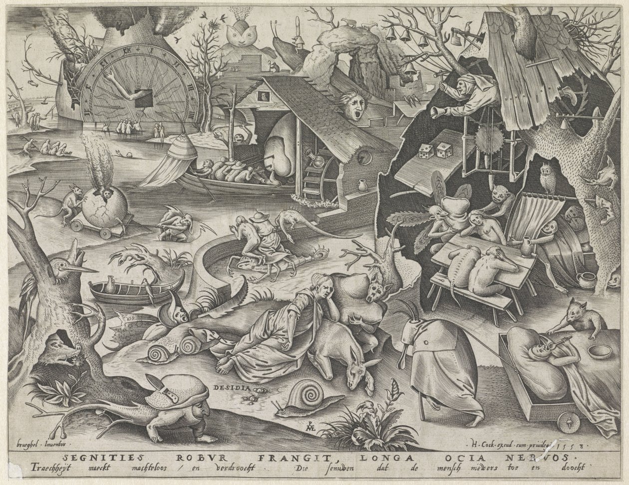Laziness (Desidia) (The Seven Deadly Sins) by Pieter van der Heyden