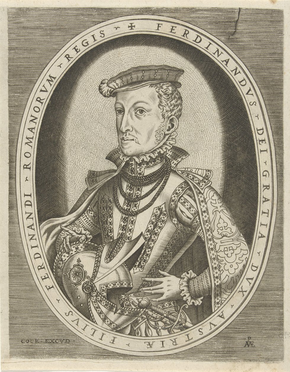 Portrait of Ferdinand II of Tyrol (series title) Portraits of Rulers by Pieter van der Heyden
