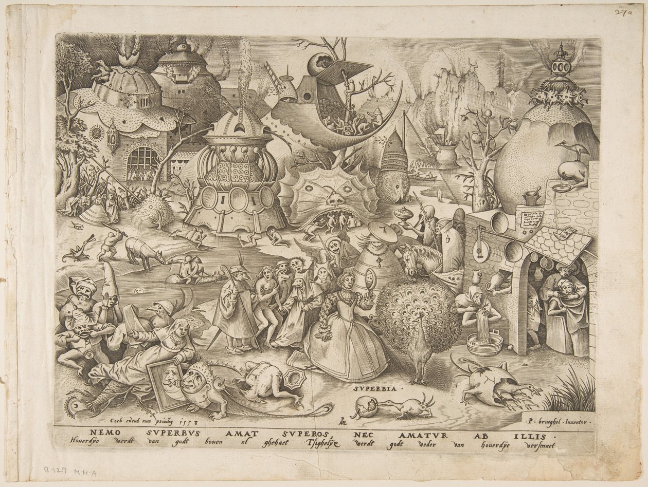 Pride (Superbia) from The Seven Deadly Sins by Pieter van der Heyden