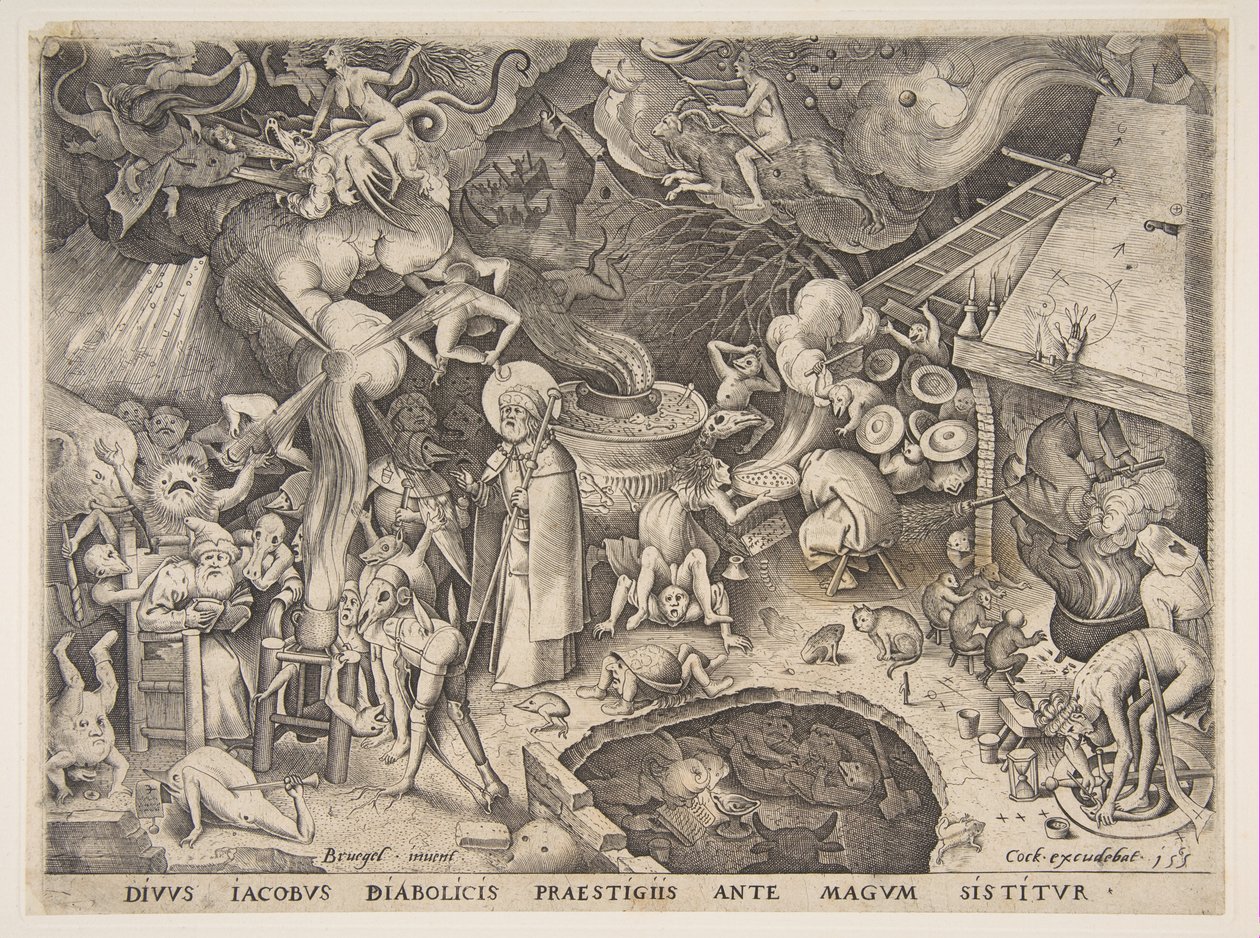 St. James and the Magician Hermogenes from The Story of the Magician Hermogenes, 1565 by Pieter van der Heyden
