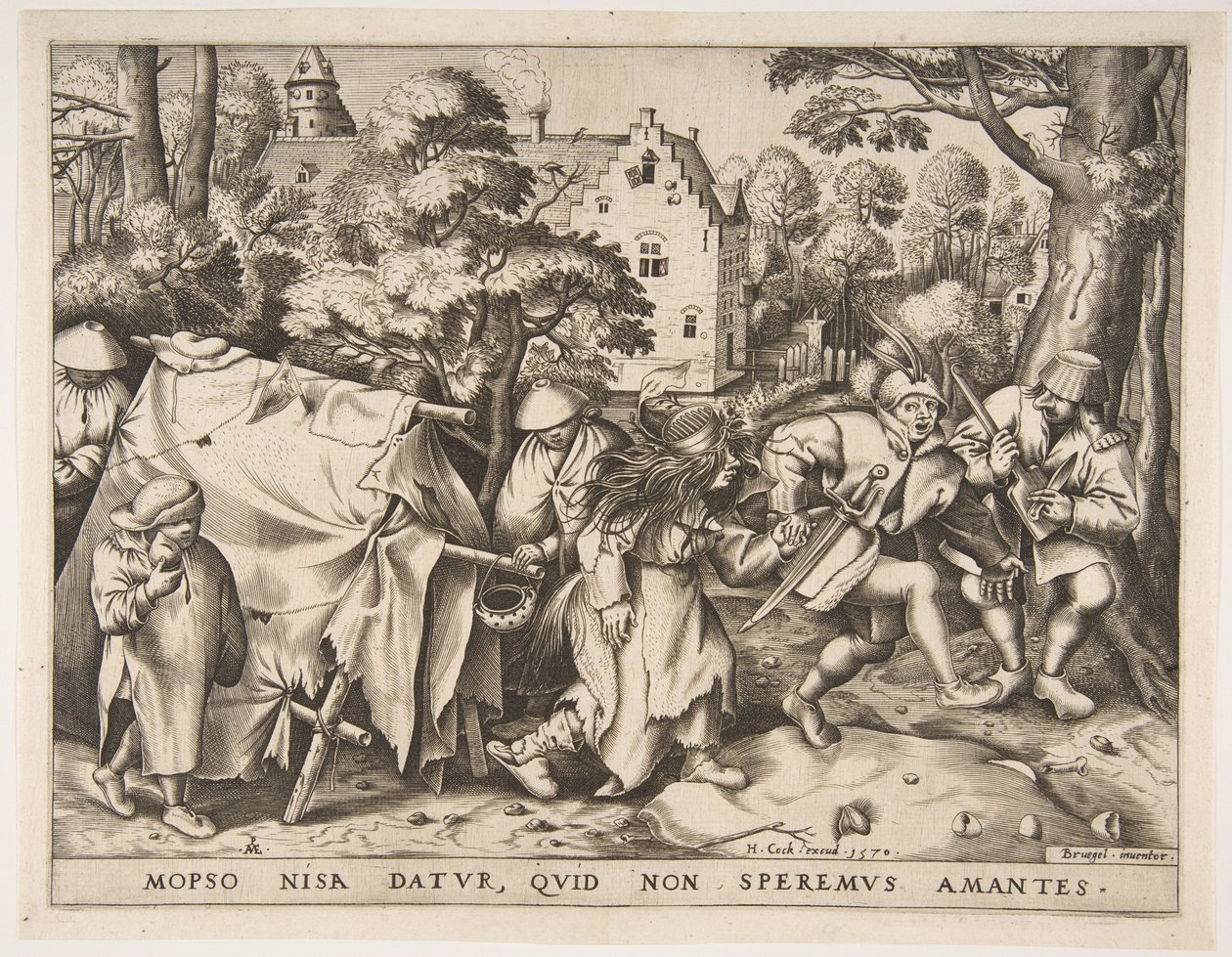 The Dirty Bride or the Marriage of Mopsus and Nisa, 1570 by Pieter van der Heyden