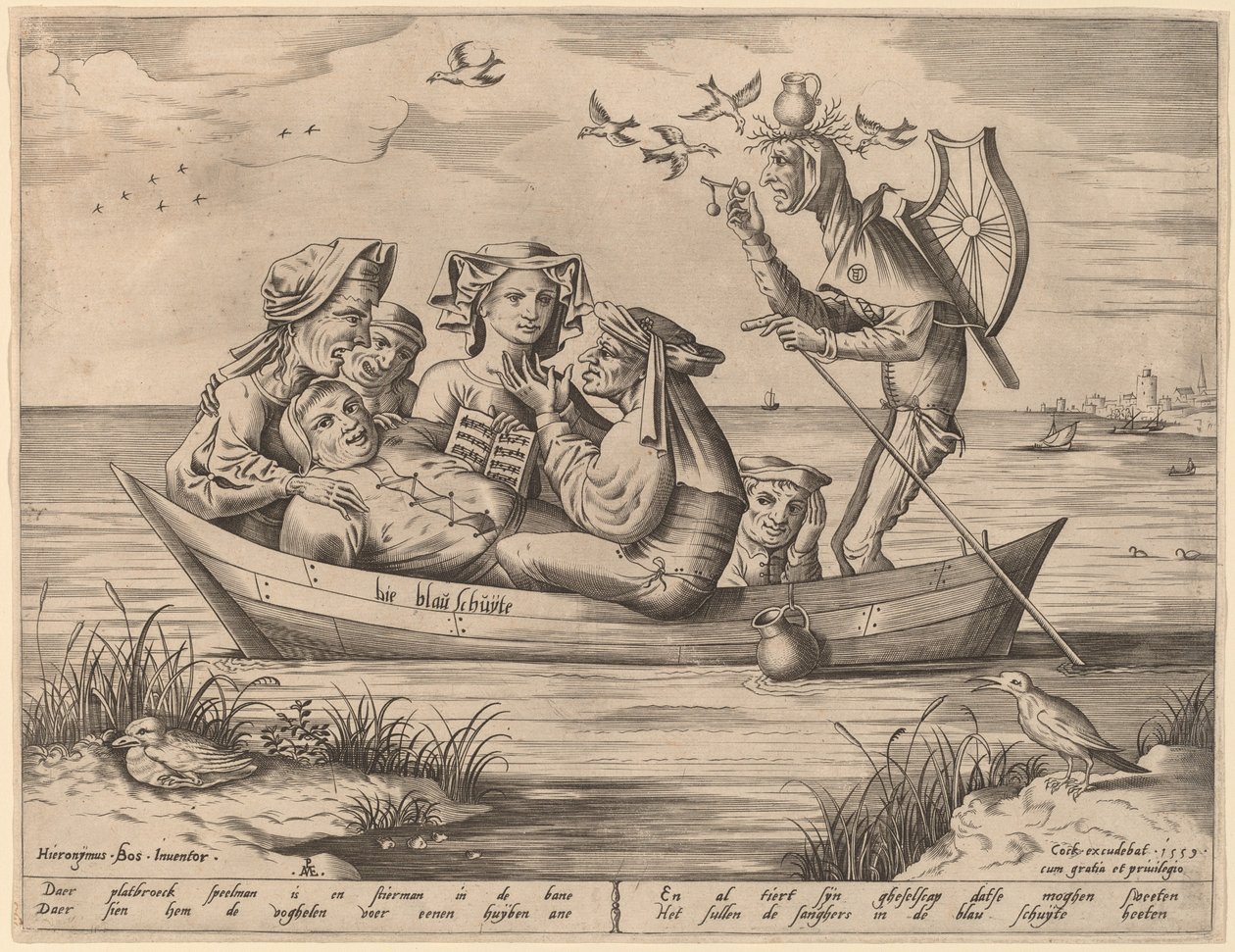 The Ship of Fools by Pieter van der Heyden after Hieronymus Bosch