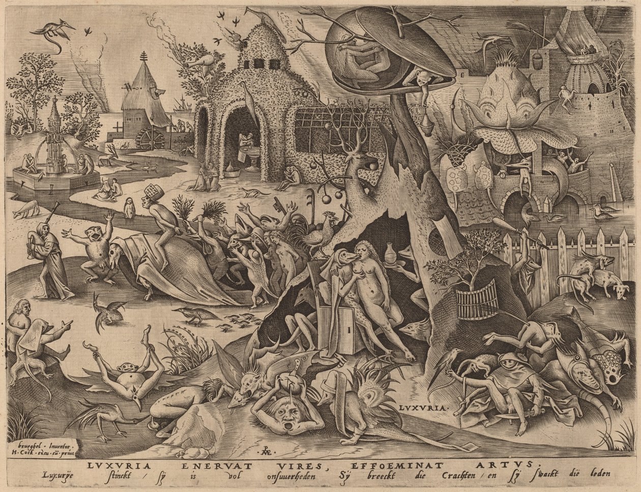 Lust by Pieter van der Heyden after Pieter Bruegel the Elder