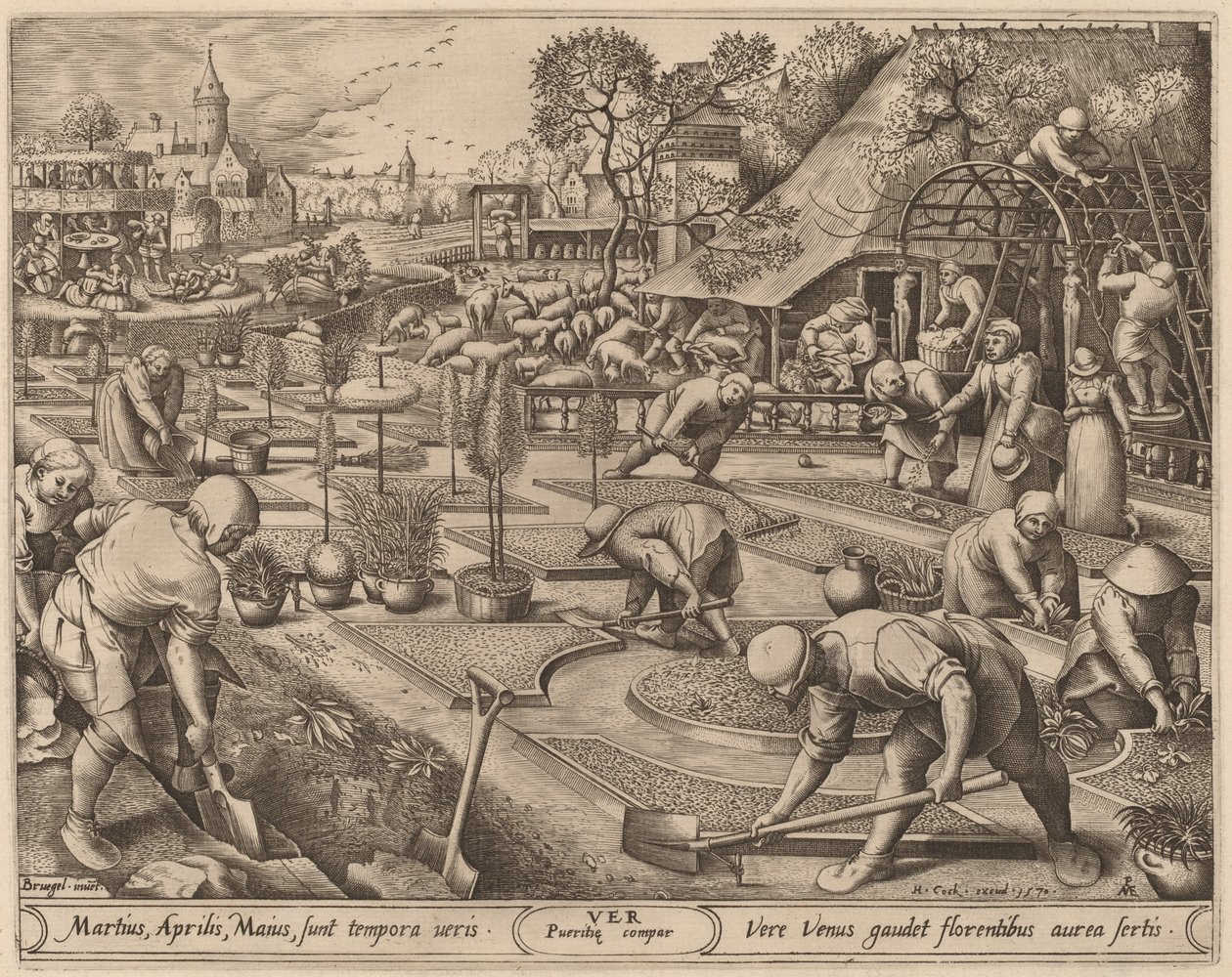 Spring by Pieter van der Heyden after Pieter Bruegel the Elder