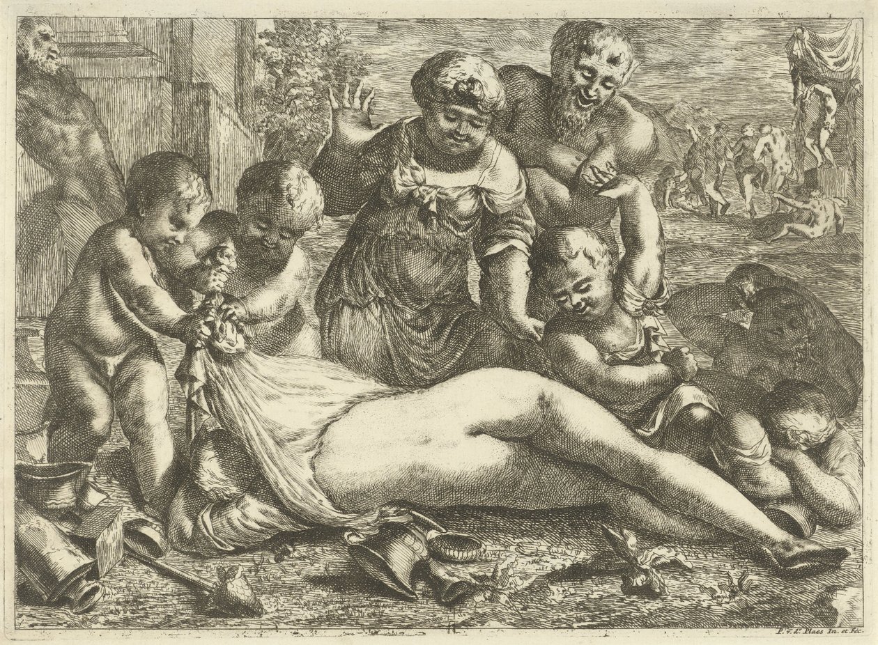 A Drunken Bacchante by Pieter van der Plas (II)