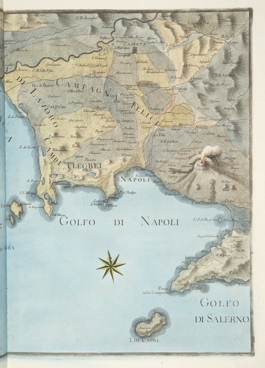 Map of the Gulf of Naples and Surrounding Area from 