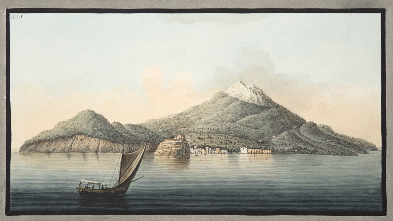 View of the Island of Ischia from the sea, Plate XXX, from 
