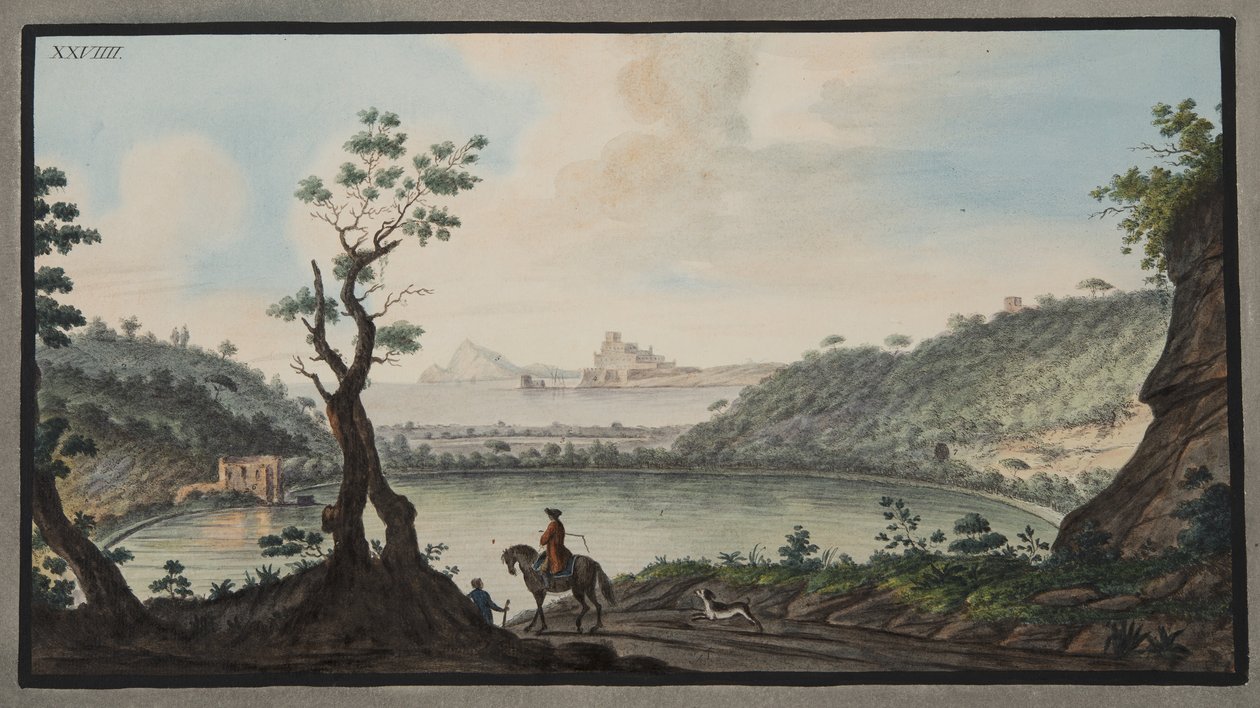 View of the Lake Avernus from the Road Between Puzzoli and Cuma, Plate XXIX, from 
