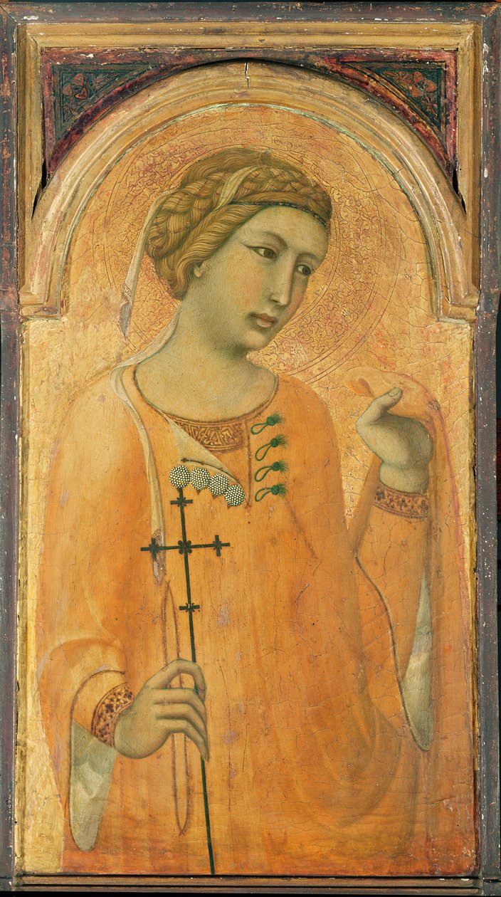 A Female Saint, Possibly St. Margaret by Pietro Lorenzetti