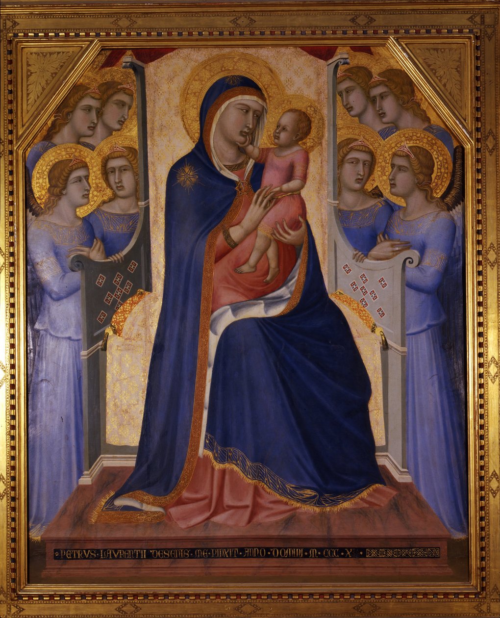 Madonna with Child among Eight Angels by Pietro Lorenzetti