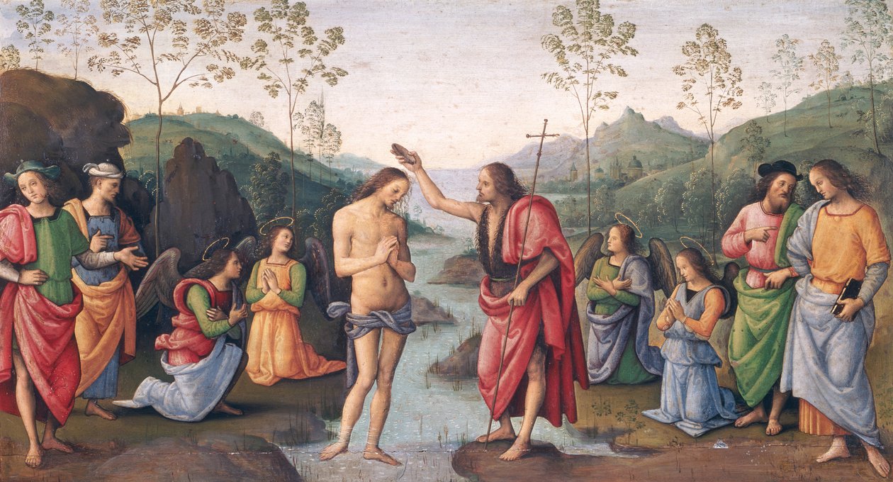 The Baptism of Christ, from the Convent of San Pietro, Perugia, 1496-98 by Pietro Perugino