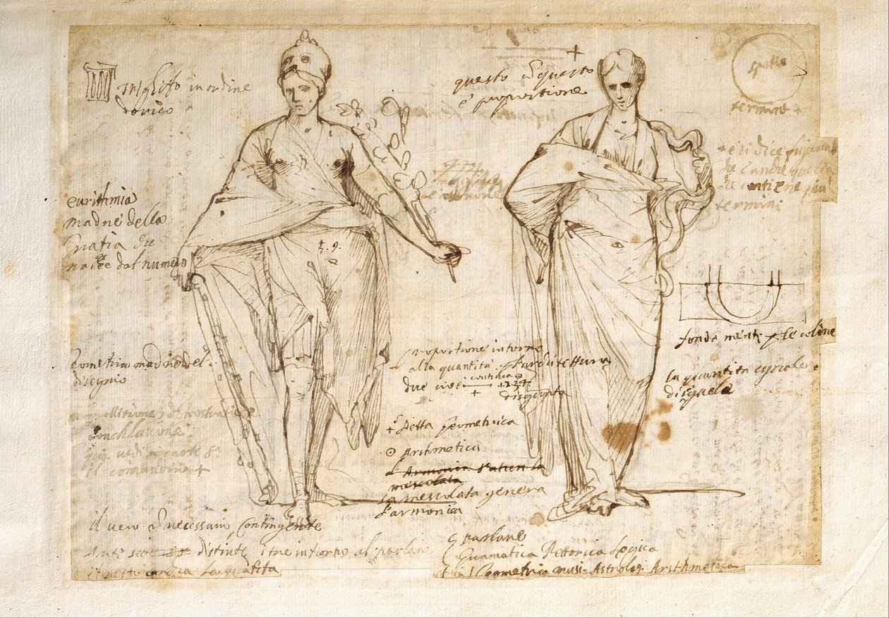 The Allegorical Figures of Reason and Wisdom by Pietro Testa