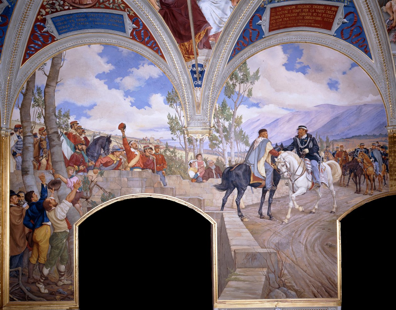 Victor Emanuel meets Giuseppe Garibaldi at Teano, 1886 by Pietro Aldi