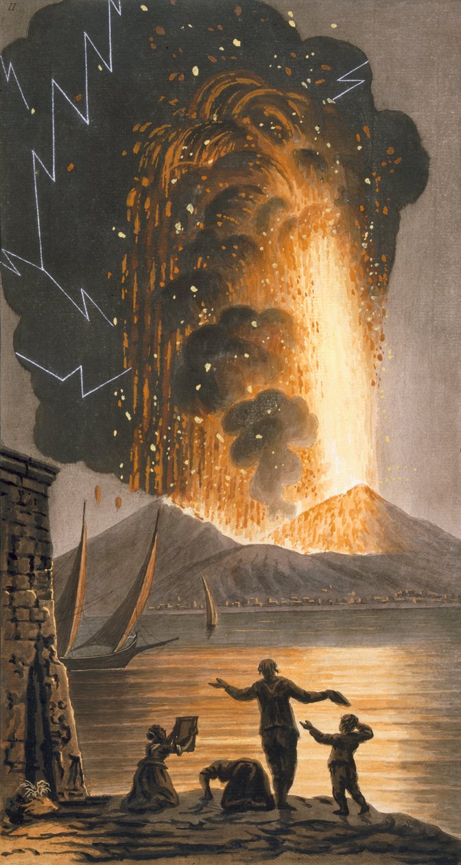 View of the Great Eruption of Mount Vesuvius on Sunday Night August 8th 1779 from His Sicilian Majesty