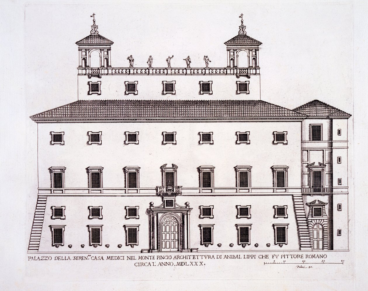 Palazzo Serenissima, Casa Medici, on the Pincio Hill, Rome, from 