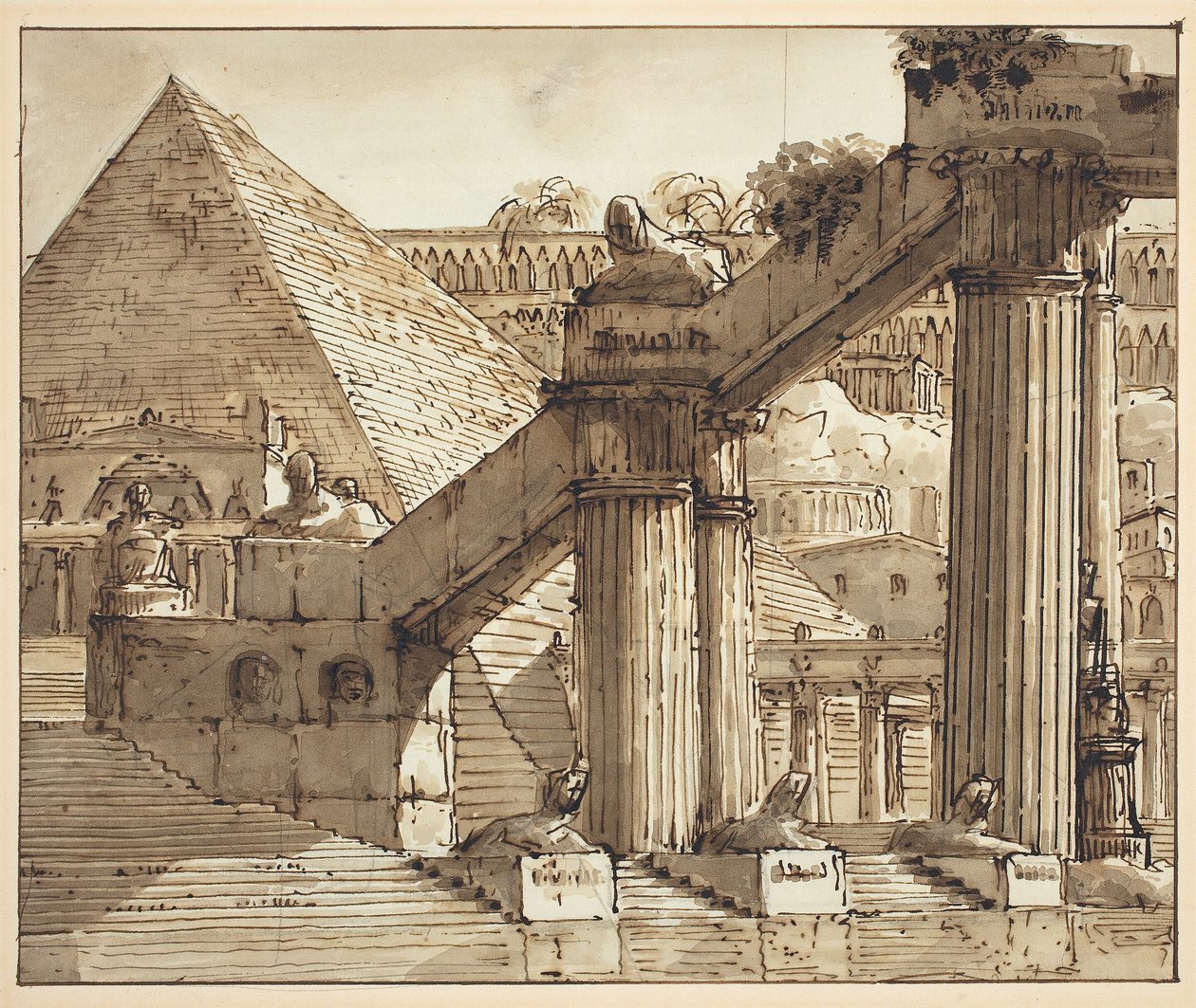 Egyptian Stage Design by Pietro Gonzaga