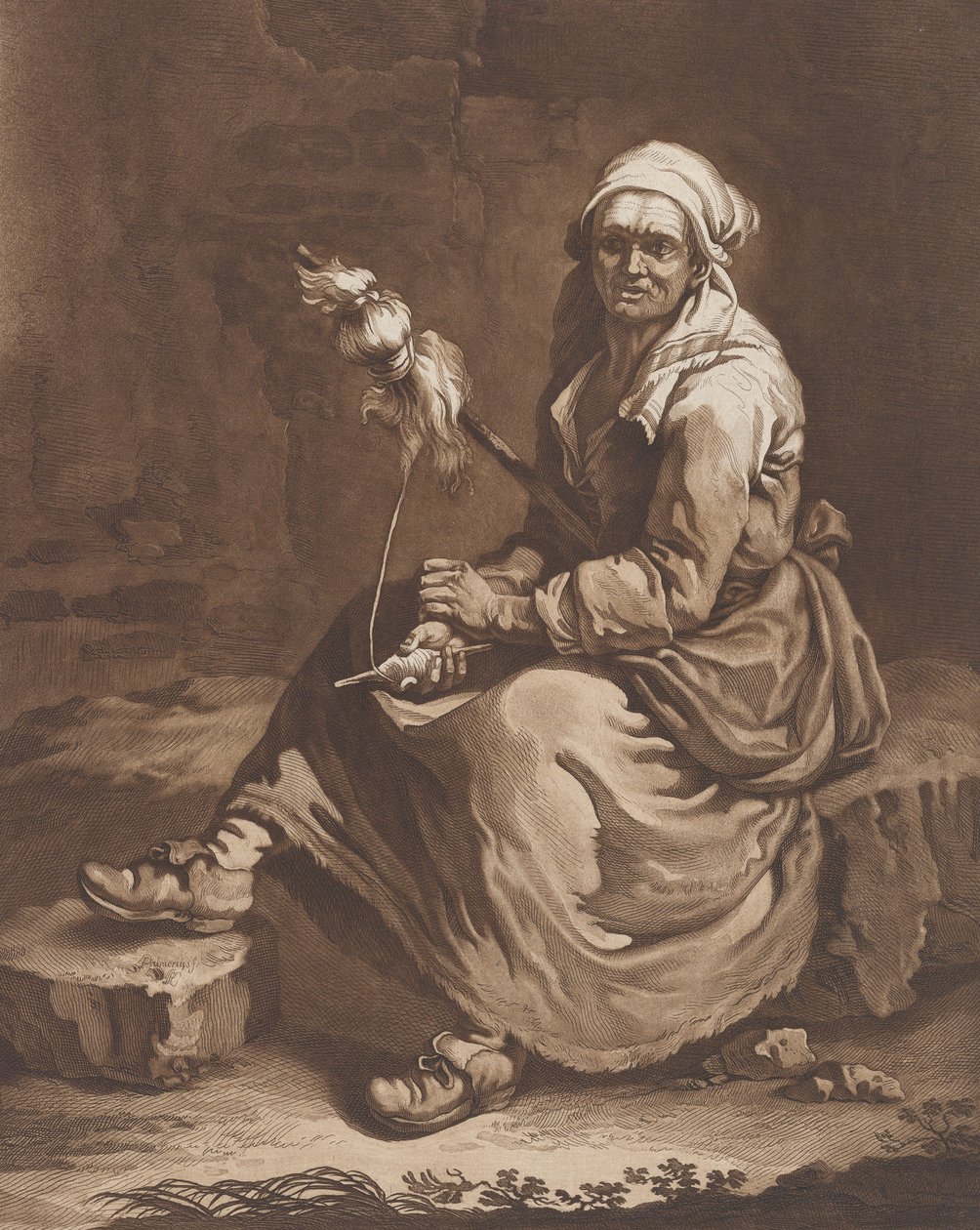 The Old Working Woman by Pietro Jacopo Palmieri
