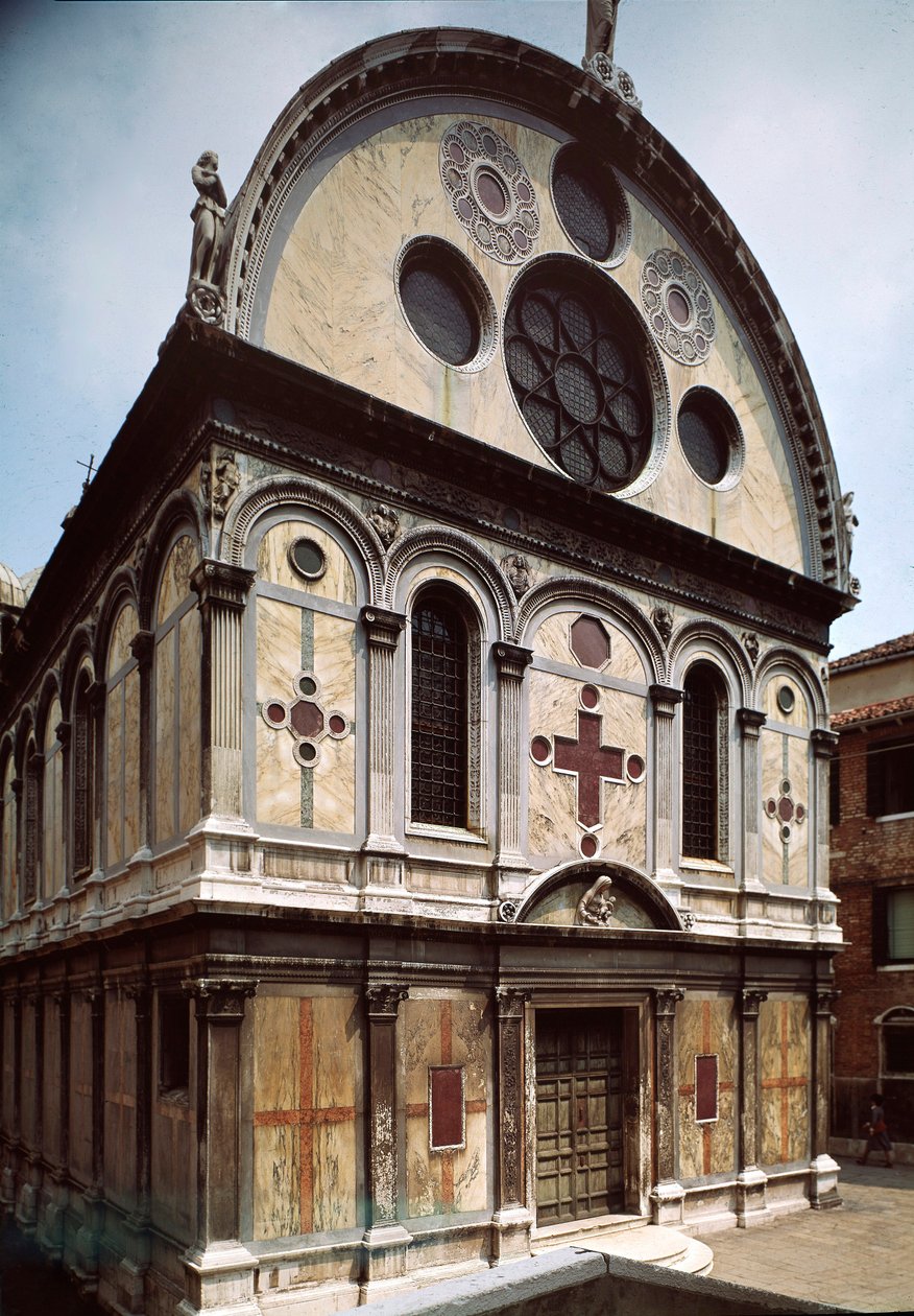 Facade of the Church of Santa Maria dei Miracoli made by Pietro Lombardo 1481-1489 Venice, Italy by Pietro Lombardo