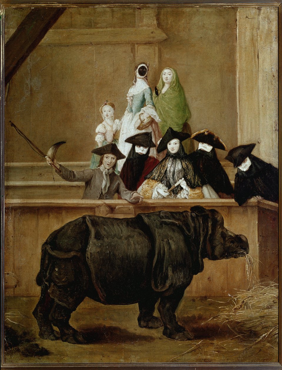Exhibition of Clara, Indian Rhinoceros by Pietro Longhi