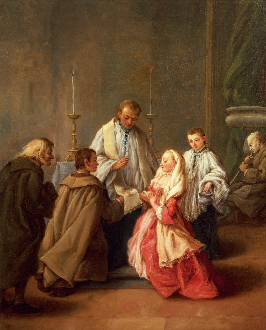 The seven sacraments: Marriage by Pietro Longhi, oil on canvas by Pietro Longhi