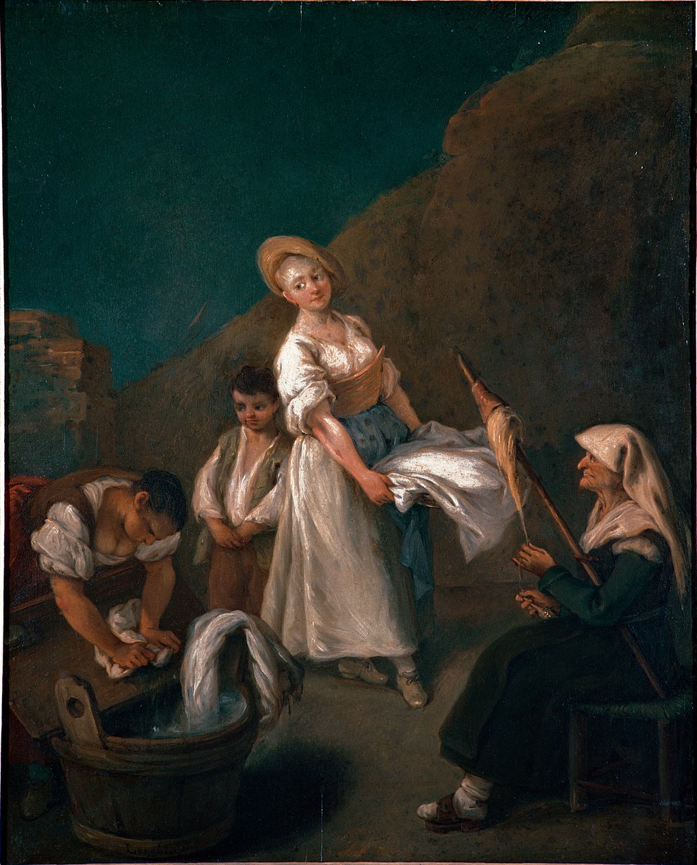 Young Women Washing the Laundry by Pietro Longhi